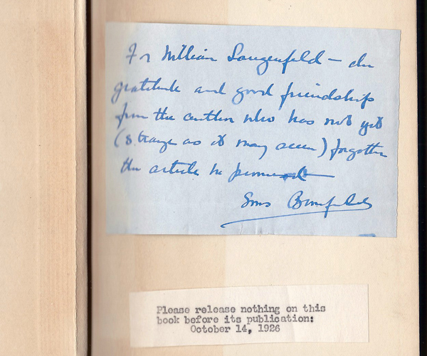 Author inscription and publisher's note