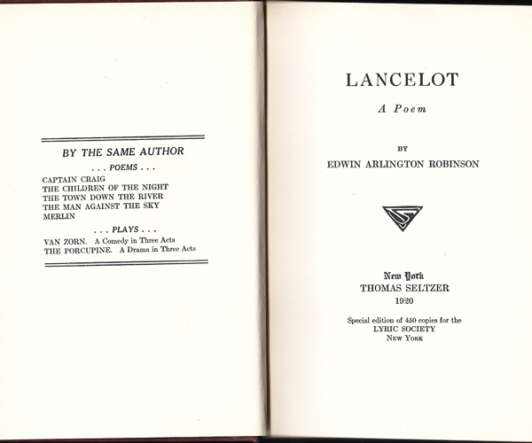 Lancelot title page