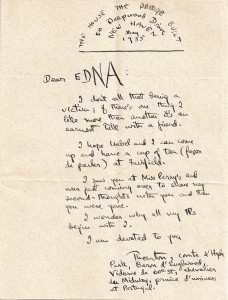 Letter from Thornton Wilder to Edna Ferber